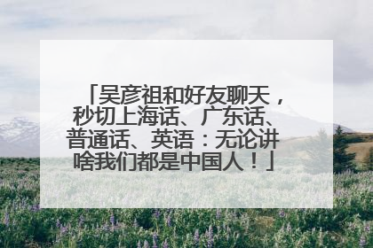 吴彦祖和好友聊天，秒切上海话、广东话、普通话、英语：无论讲啥我们都是中国人！
